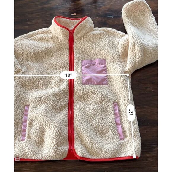 Target x Lego Women’s Sherpa Jacket Size Small Full Zip Contrast Pink Pocket - Picture 9 of 9
